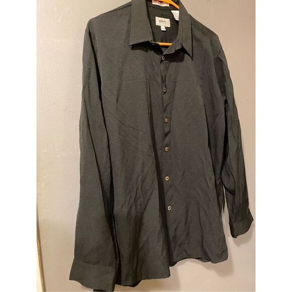 Pavo By Lastrada Black Button Down Long Sleeve Collard Shirt Size XL - Picture 3 of 5